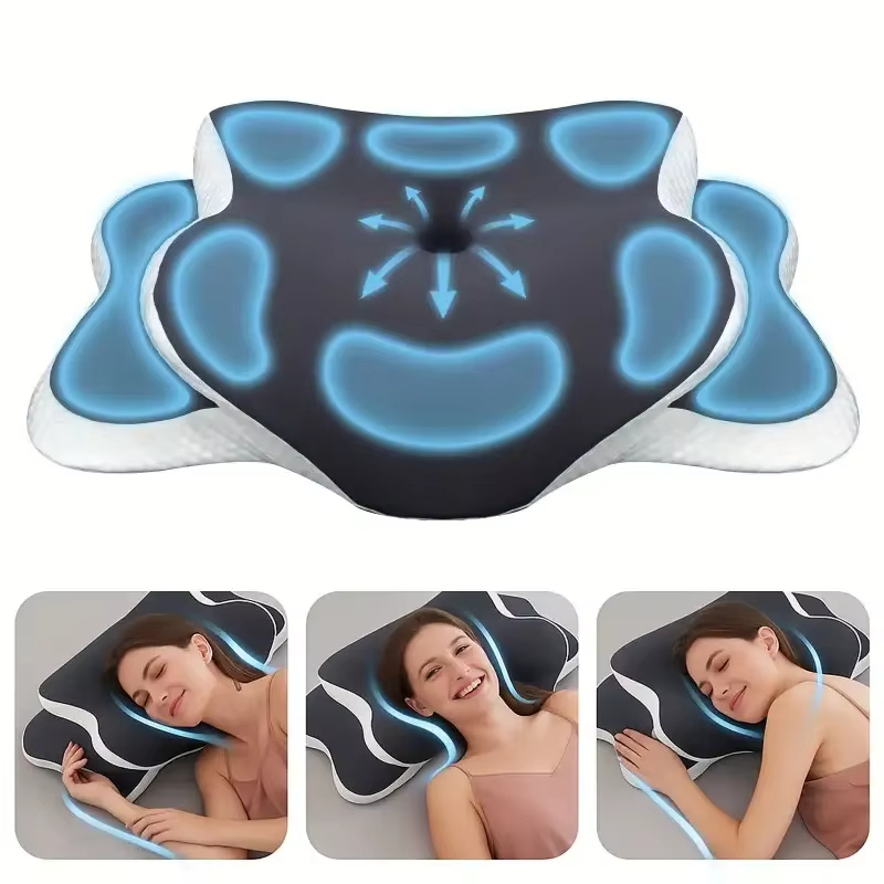 Memory Foam Orthopedic Pillow Neck Pain - Memory Foam Kussens Vlindervormig Ontspannend Cervicaal