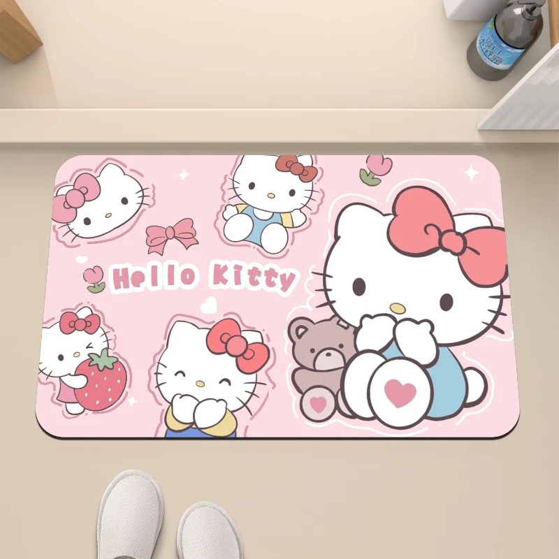 Quick Dry Diatomite Bath Mat - Hello Kitty Aardbei & Beer Diatomeeënaarde