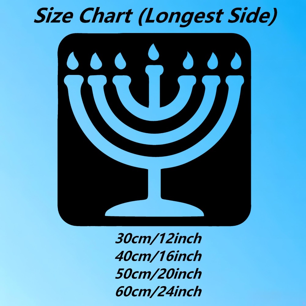 Home Decor - CIFBUY Vintage Menorah Metalen Wanddecoratie IJzer