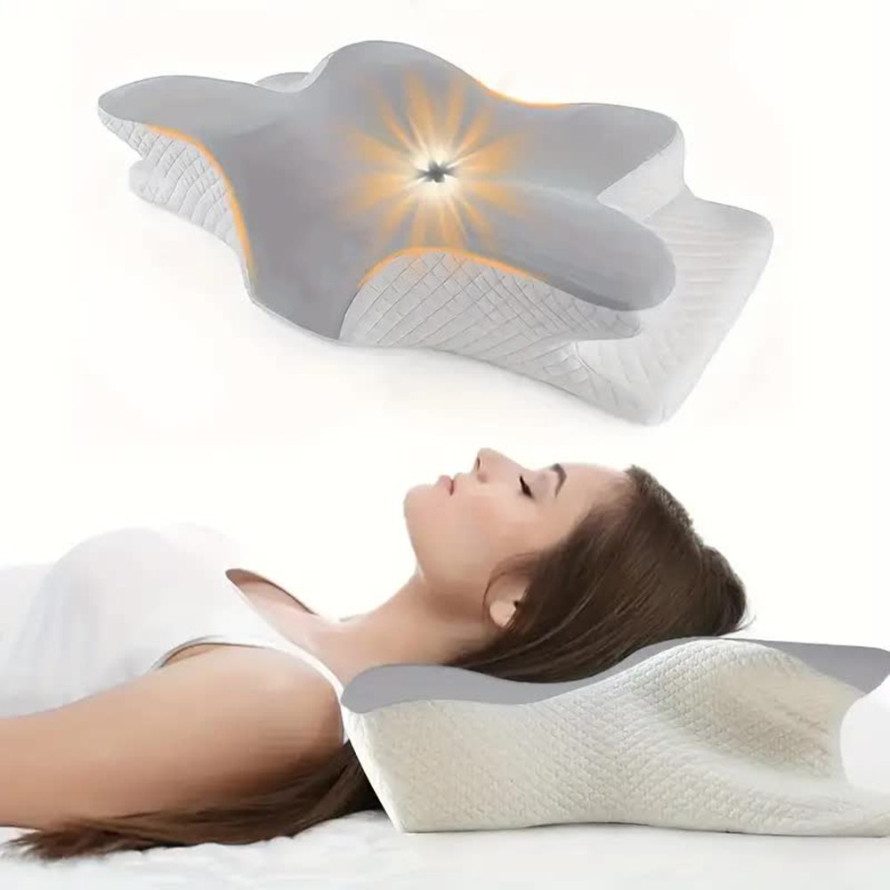 Memory Foam Orthopedic Pillow Neck Pain - Traagschuimkussens Vlindervormig Ontspannend Cervicaal Langzaam rebound