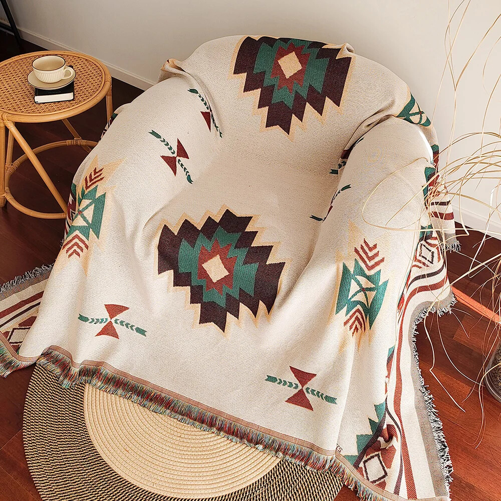 Oversized Boho Azteekse deken  - Boho Throw Blanket Fringe recensie en prijs