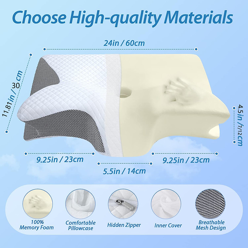 Nieuw traagschuim cervicaal ku - Anti Snore Contour Pillow recensie en prijs