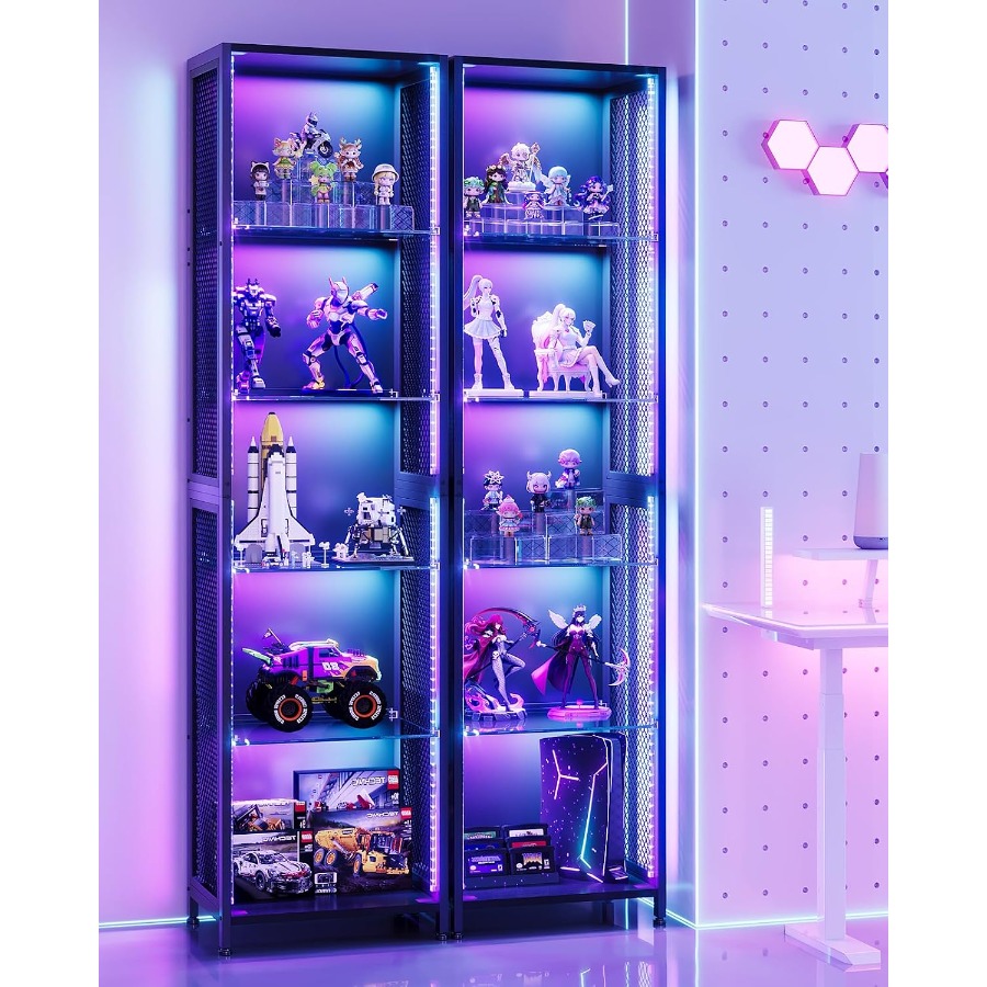 72 inch hoge vitrine met LED-v - Lighting recensie en prijs