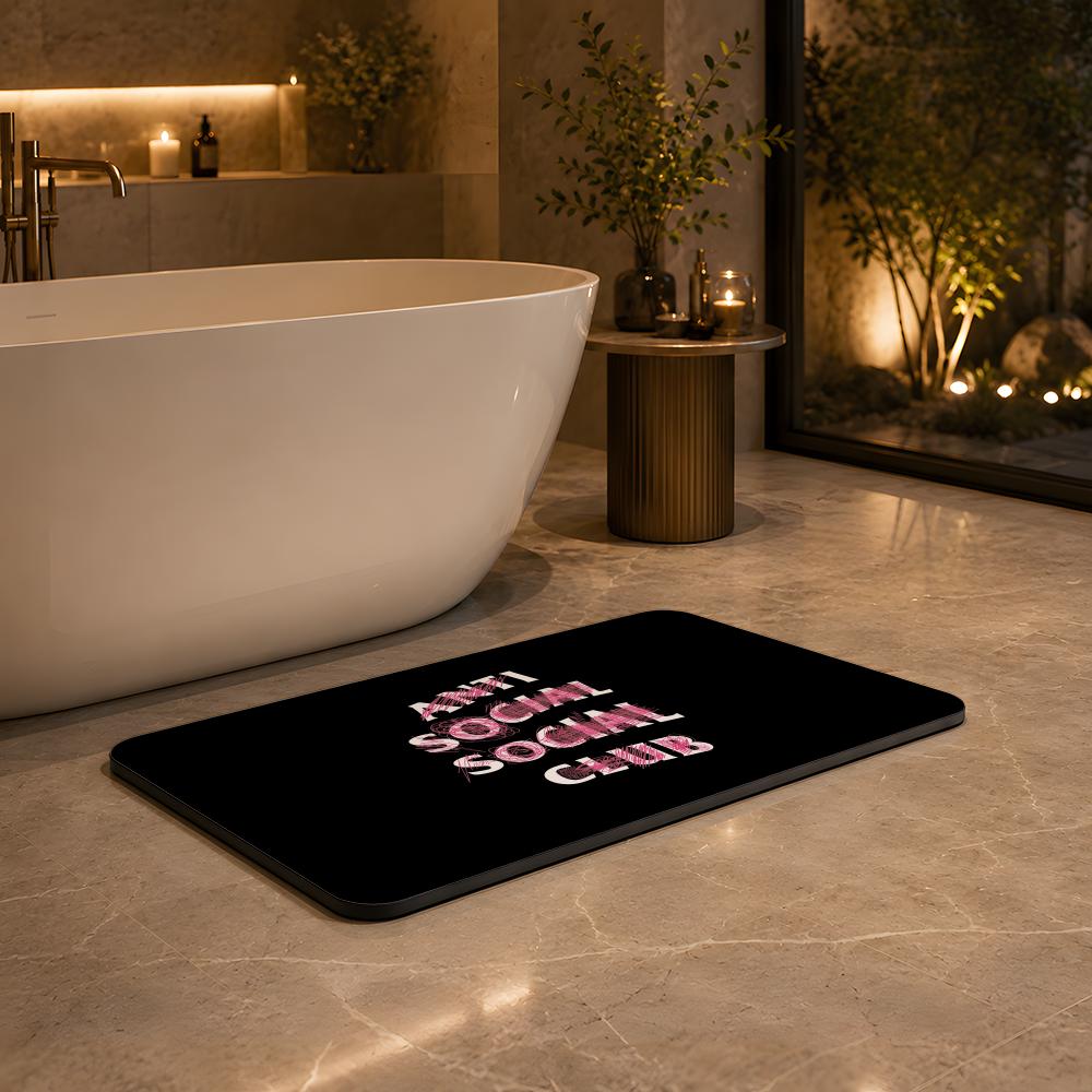 Fashion A ANTI SOCIAL SOCIAL C - Quick Dry Diatomite Bath Mat recensie en prijs