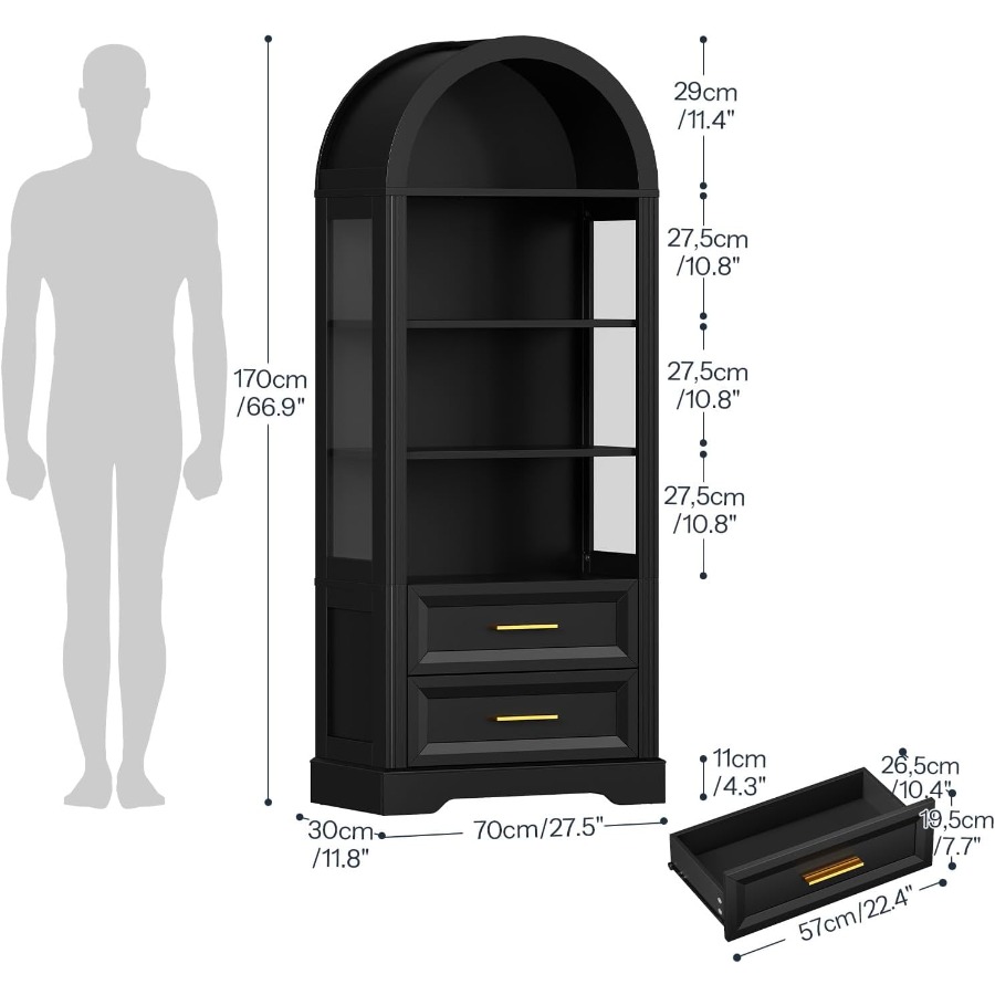 Vitrinekast, hoge boekenkast m - Storage & Organization recensie en prijs